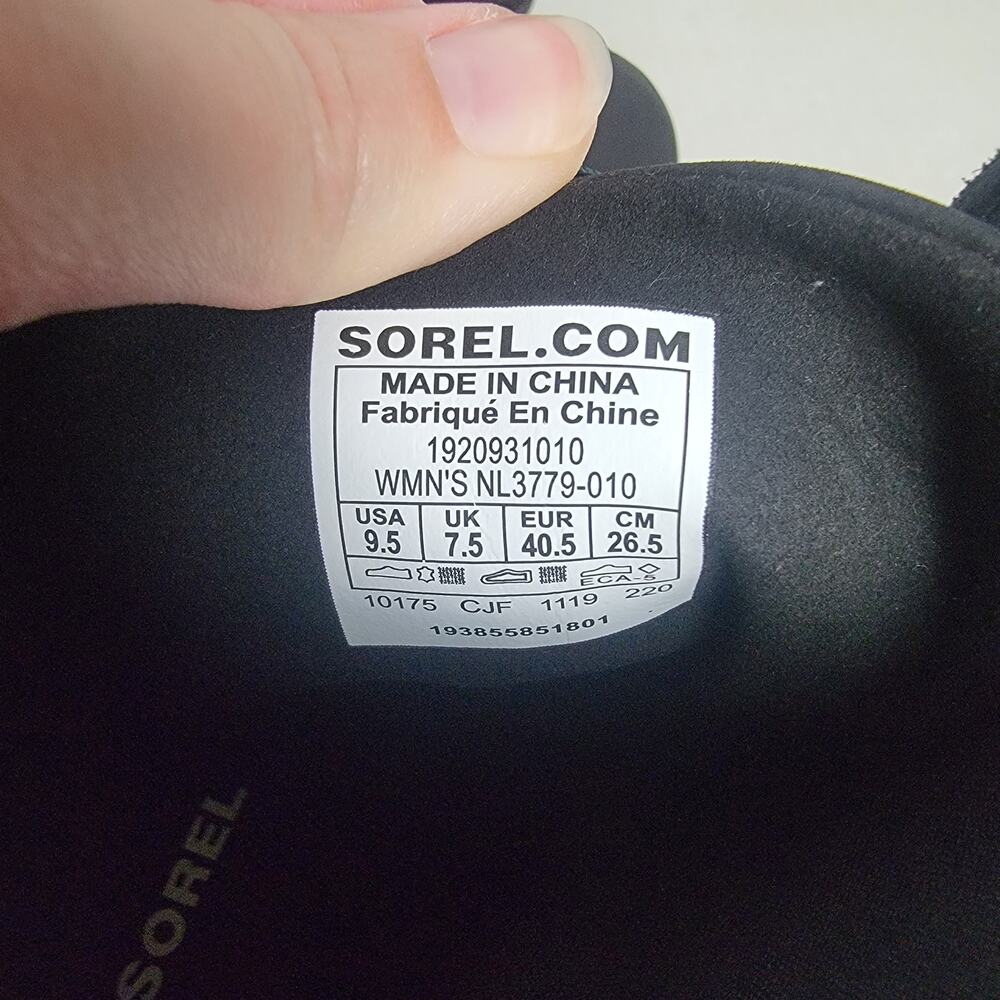 Sorel Blue Plaid Lexie Wedge Booties SZ 9.5 - Picture 3 of 5